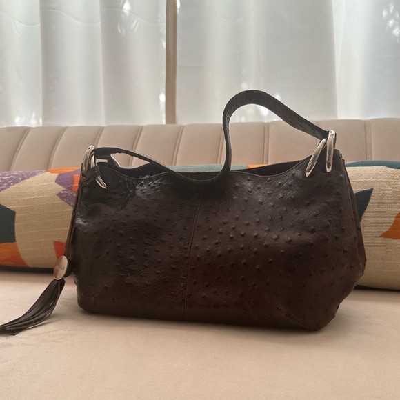 FURLA | Vintage Croc Leather Hand/Shoulder Bag - Picture 2 of 9
